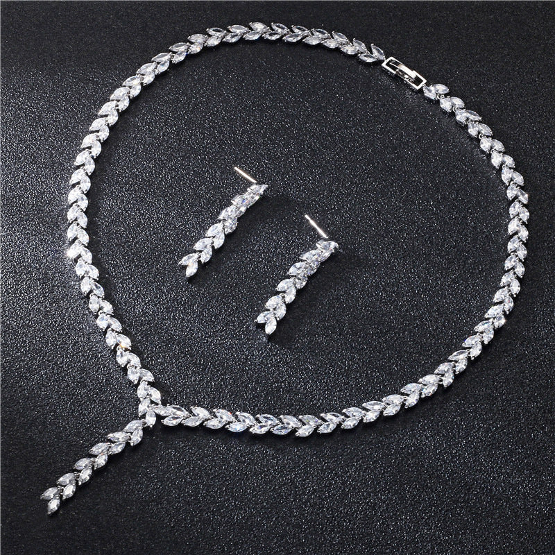 Kenvi Co Bridal Wedding Earrings Jewelry Set