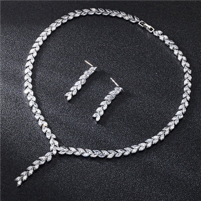 Kenvi Co Bridal Wedding Earrings Jewelry Set