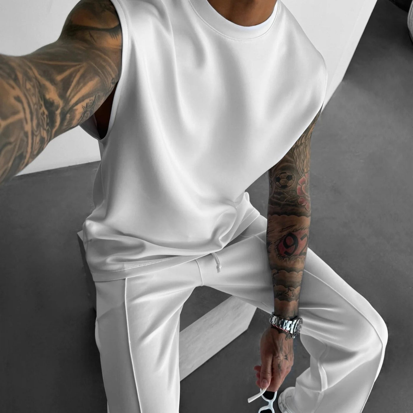 Kenvi Co Summer New Men’s Trousers Vest Suit