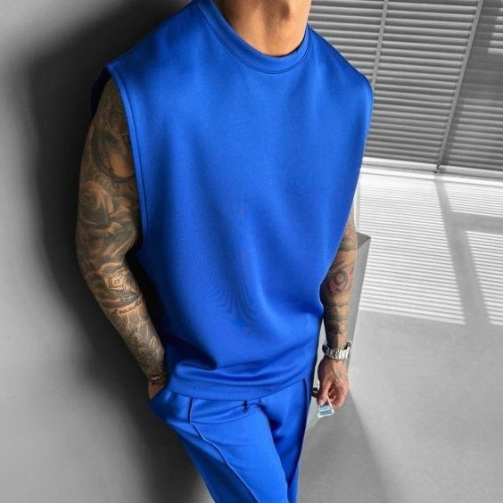 Kenvi Co Summer New Men’s Trousers Vest Suit