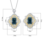 S925 Silver Retro Fashion High Carbon Diamond Texture Jewelry