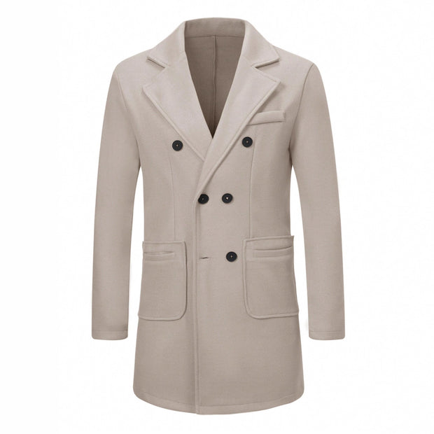 Men's Woolen Coat Woolen Coat Casual Trench Coat
