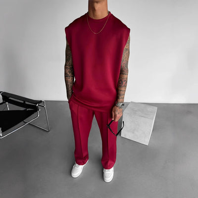 Kenvi Co Summer New Men’s Trousers Vest Suit