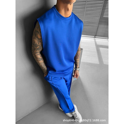 Kenvi Co Summer New Men’s Trousers Vest Suit