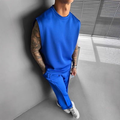 Kenvi Co Summer New Men’s Trousers Vest Suit