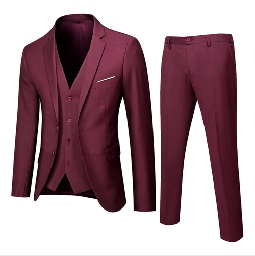 Men’s Premium 3-Piece Slim Fit Suit – Elegant Formal Set