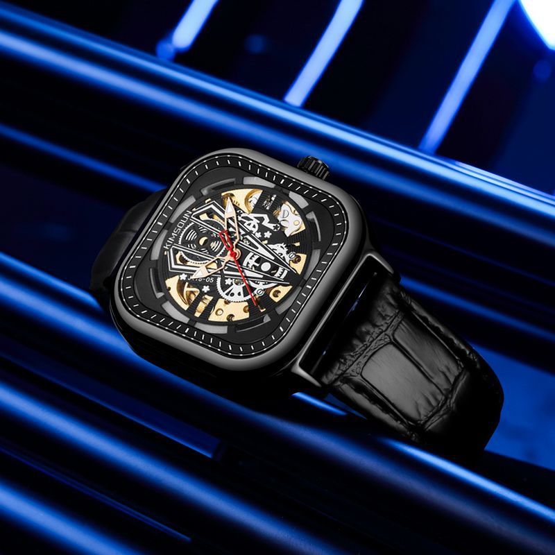 Kenvi Co Men's Skeleton Automatic Watch