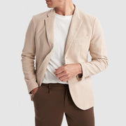 Business Casual Printed Double Button Suit Jacket
